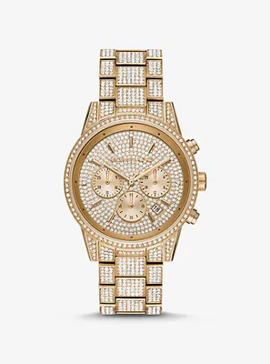 Bryant Pavé Gold-Tone Watch