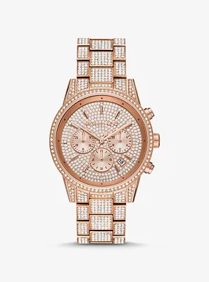 Bryant Pavé Rose Gold-Tone Watch