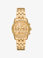 Mini Bryant Pavé Gold-Tone Watch