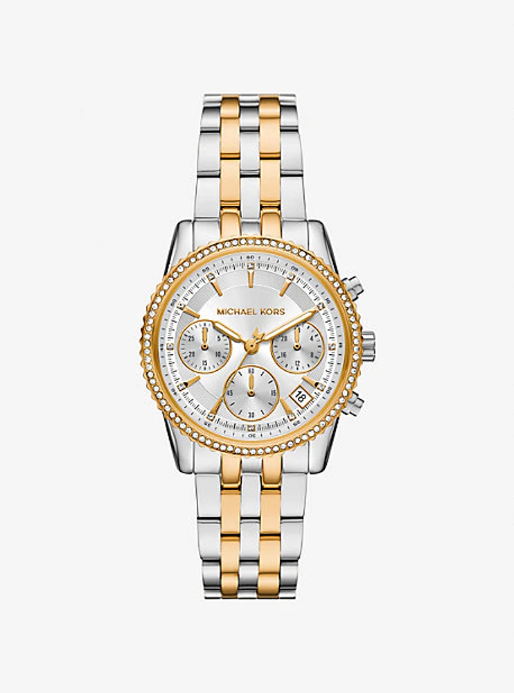 Mini Bryant Pavé Two-Tone Watch
