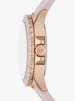 Oversized Everest Rose Gold-Tone and Silicone Watch