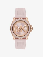 Oversized Everest Rose Gold-Tone and Silicone Watch