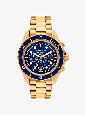 Oversized Maritime Gold-Tone Watch
