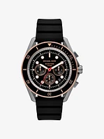 Oversized Maritime Gunmetal and Silicone Watch