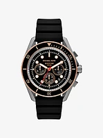 Oversized Maritime Gunmetal and Silicone Watch