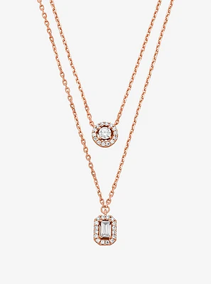 Precious Metal-Plated Double Layered Necklace