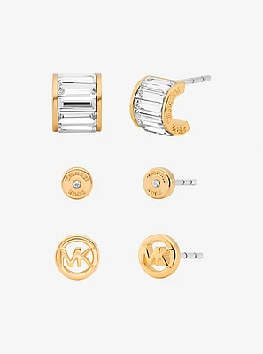 3-Piece Cubic Zirconia Stud Earrings Gift Set