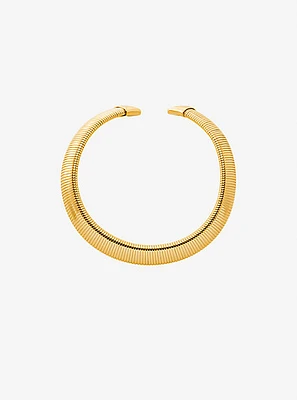Precious Metal-Plated Brass Collar Necklace
