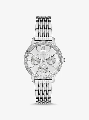 Melissa Pavé Silver-Tone Watch