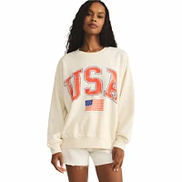 Z Supply Women's Flag Sunday Sweatshirt