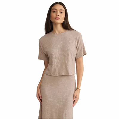 Z Supply Women's Sway Textured Crop Tee
