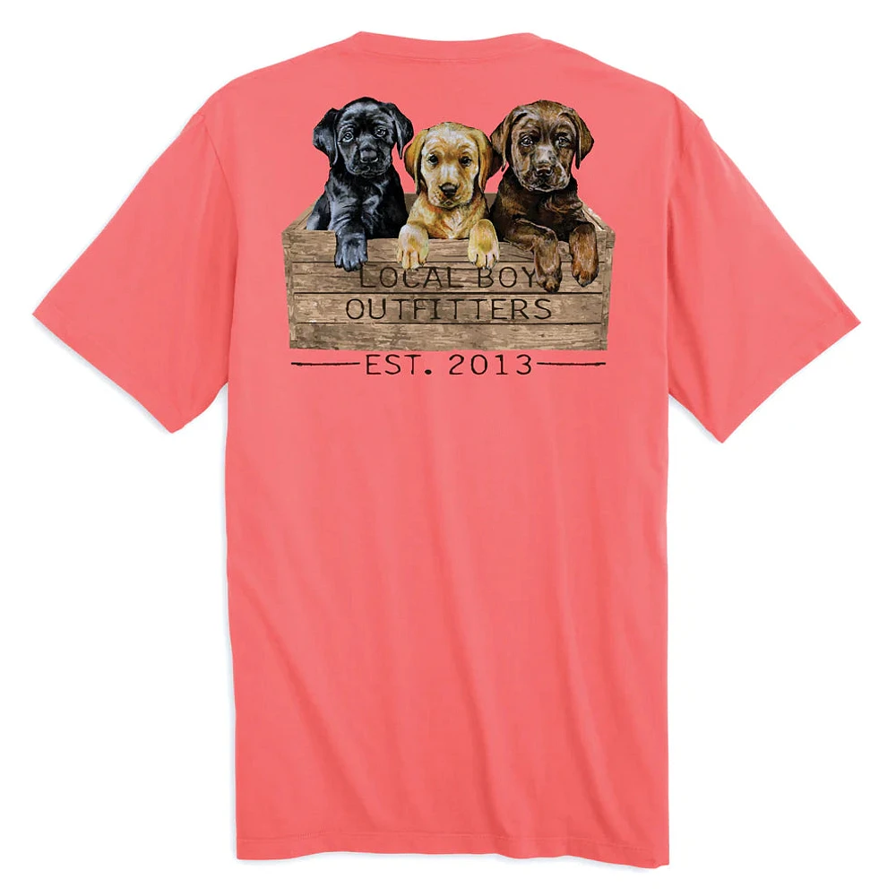 Local Boy Outfitters Men's Three Pup Night Short Sleeve T-Shirt