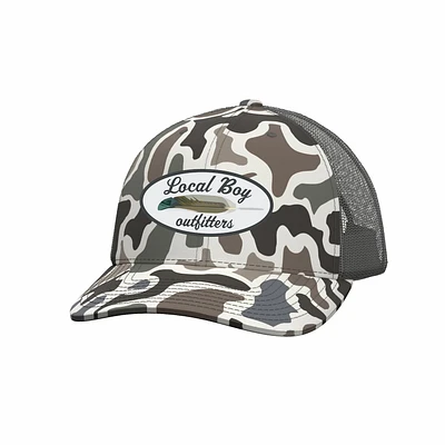 Local Boy Outfitters Wood Duck Feather Patch Trucker Hat