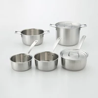 Stainless Aluminium 3-Layer Steel Saucepan 1.5L