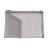 Nylon Mesh Pouch with Pocket - B6 - Grey