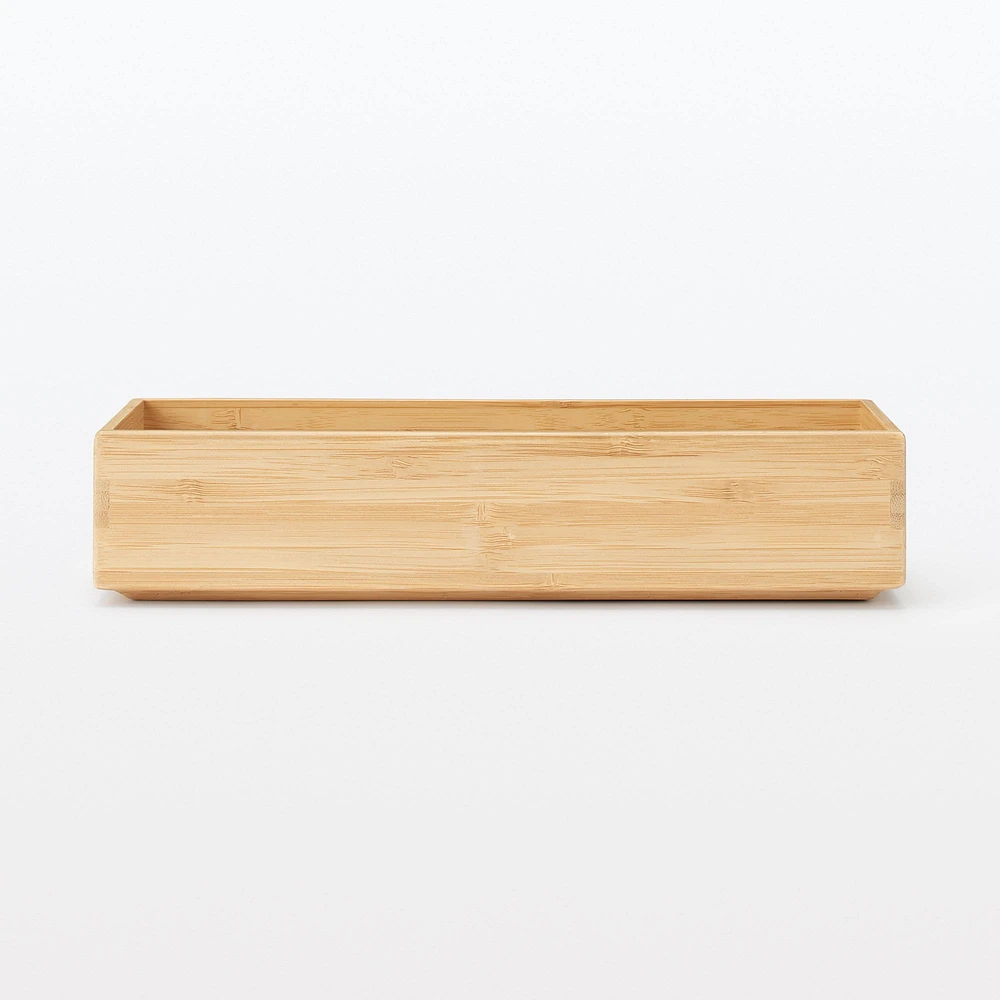 Stackable Bamboo Organiser Box - Small W8.5 x D26 x H5.5 cm