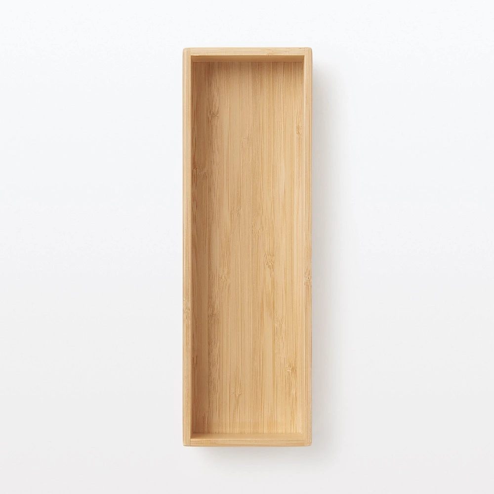 Stackable Bamboo Organiser Box - Small W8.5 x D26 x H5.5 cm