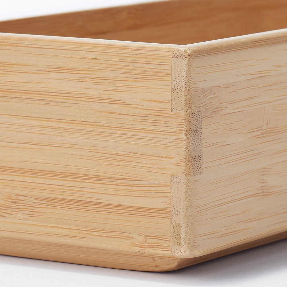 Stackable Bamboo Organiser Box - Small W8.5 x D26 x H5.5 cm