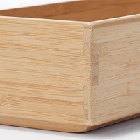 Stackable Bamboo Organiser Box - Small W8.5 x D26 x H5.5 cm