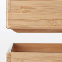Stackable Bamboo Organiser Box - Small W8.5 x D26 x H5.5 cm