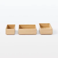 Stackable Bamboo Organiser Box - Small W8.5 x D26 x H5.5 cm