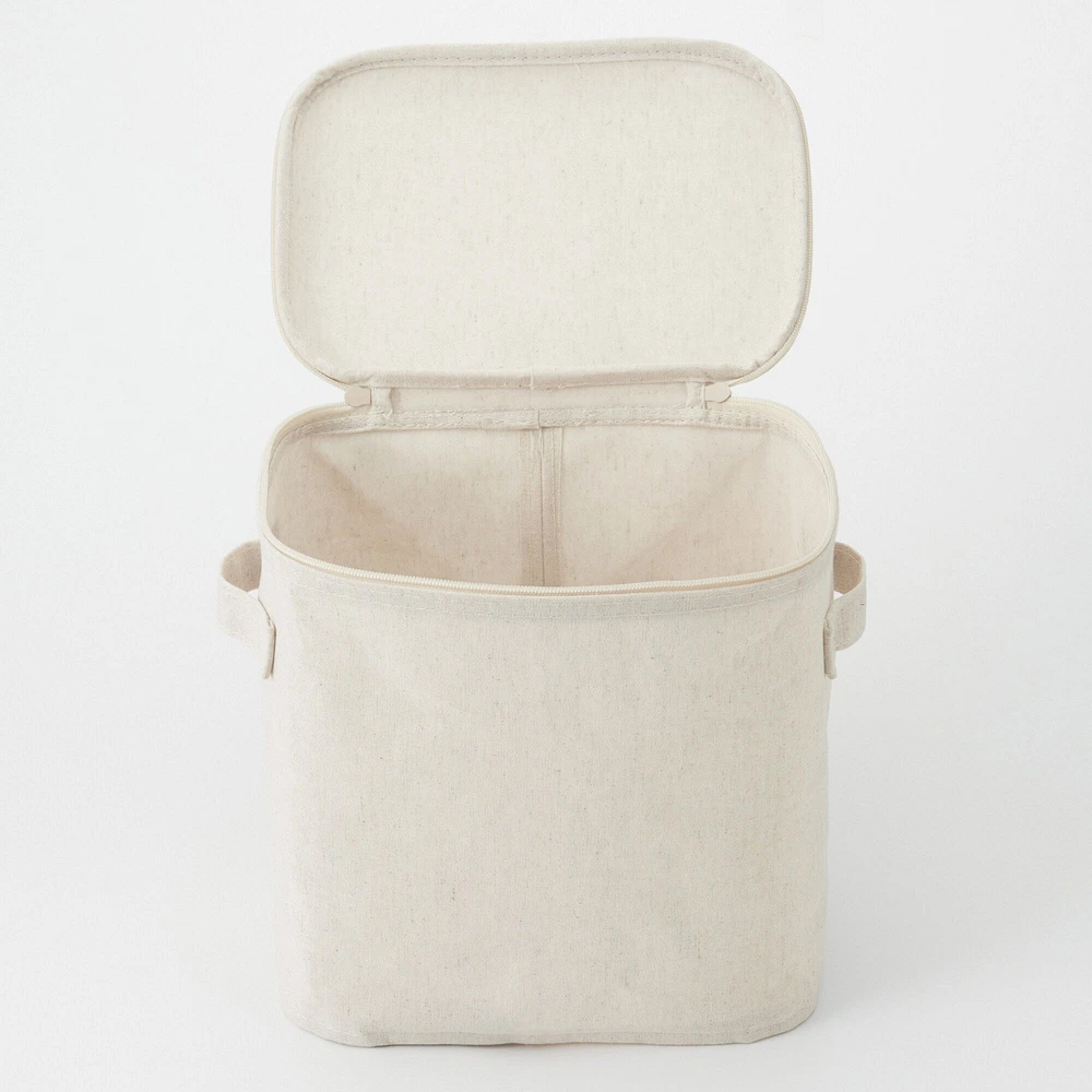 Polyester Linen Soft Box - Rectangle With Lid Medium Half