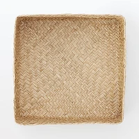 Seagrass Organiser Herringbone Square Basket (W25 x D25 x H12 cm)
