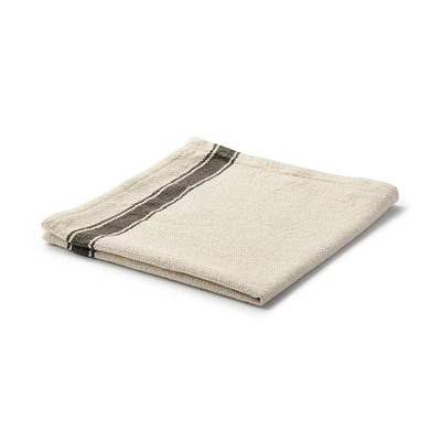 Low Count Indian Cotton Multi Purpose Cloth - Striped Ends  - Natural Brown