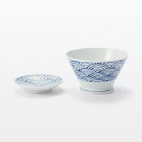 Hasami Ware Small Plate - Large Wave Pattern