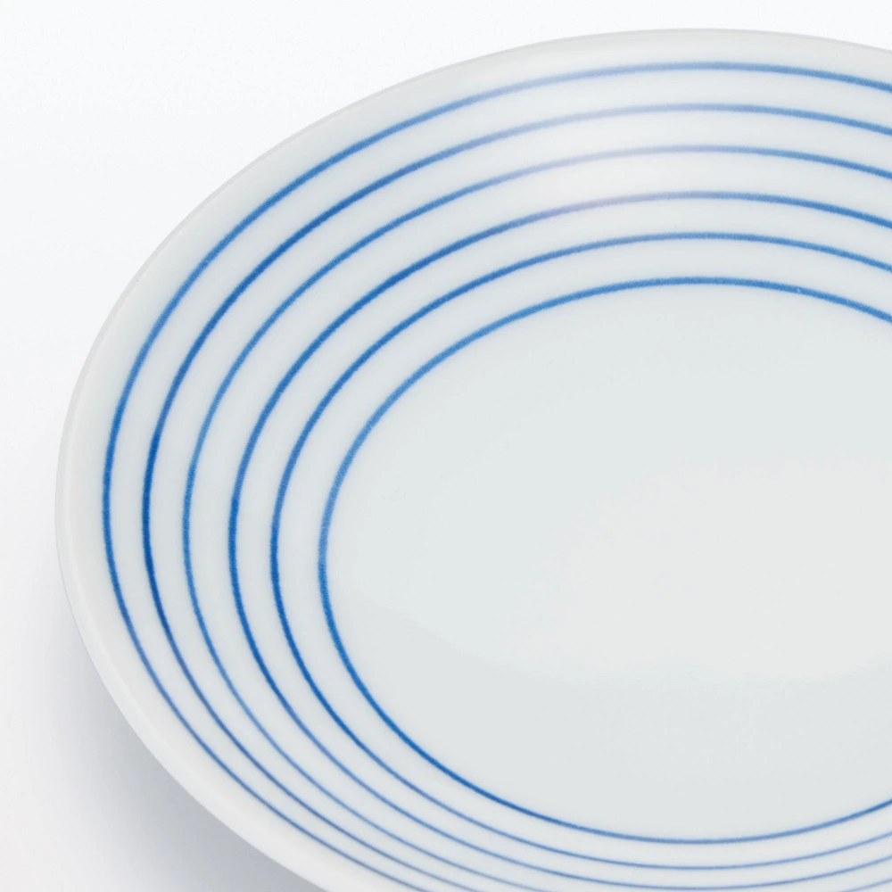 Hasami Ware Small Plate - Horizontal Stripes Pattern