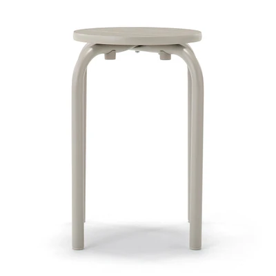 Steel Pipe Stacking Stool - Warm Grey