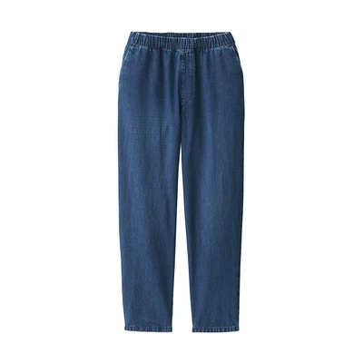 Women's Washed Denim Easy Tapered Pants