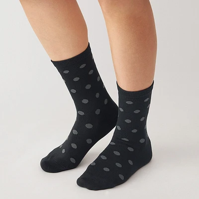 Right Angle Loose Top Dotted Socks