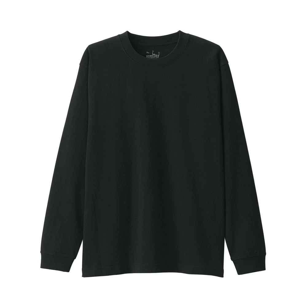 Men's Washed Heavy Weight Crew Neck Long Sleeve T-Shirt