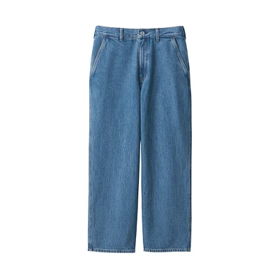 Men's Kapok Blend Denim Wide Pants