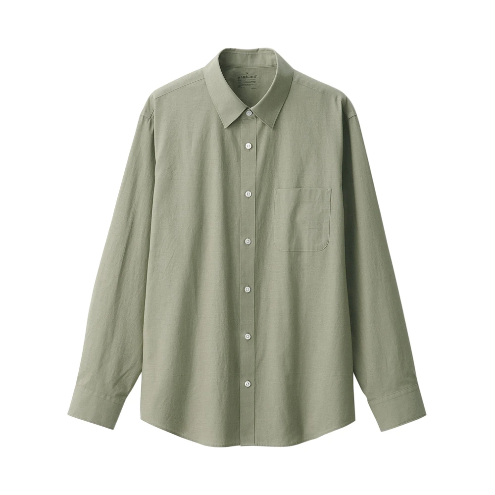 Men's Washed Broadcloth Long Sleeve Shirt