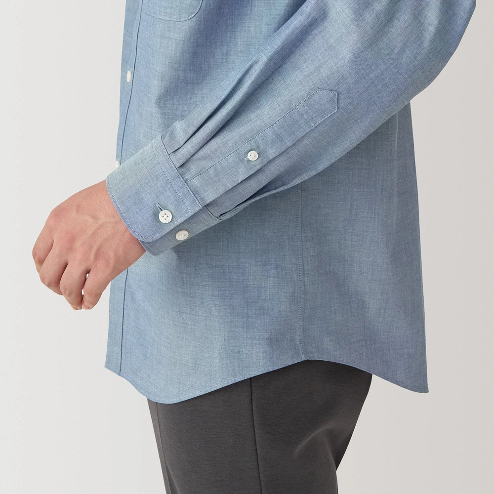 Men's Washed Broadcloth Long Sleeve Shirt