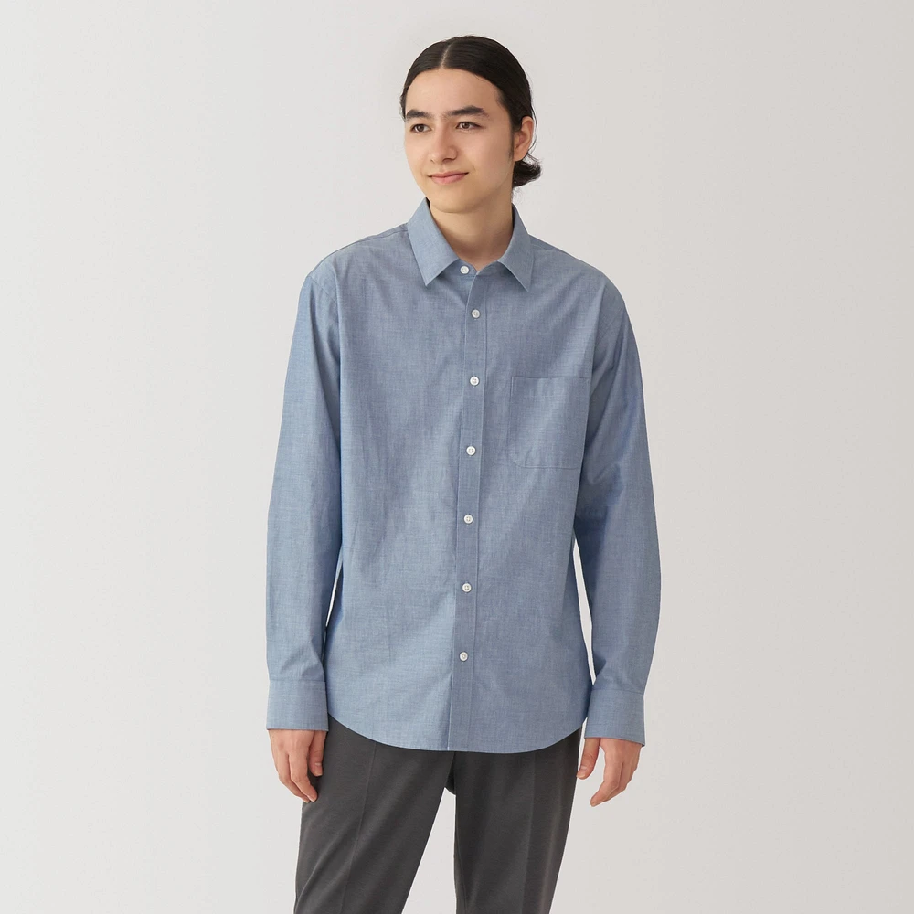 Men's Washed Broadcloth Long Sleeve Shirt