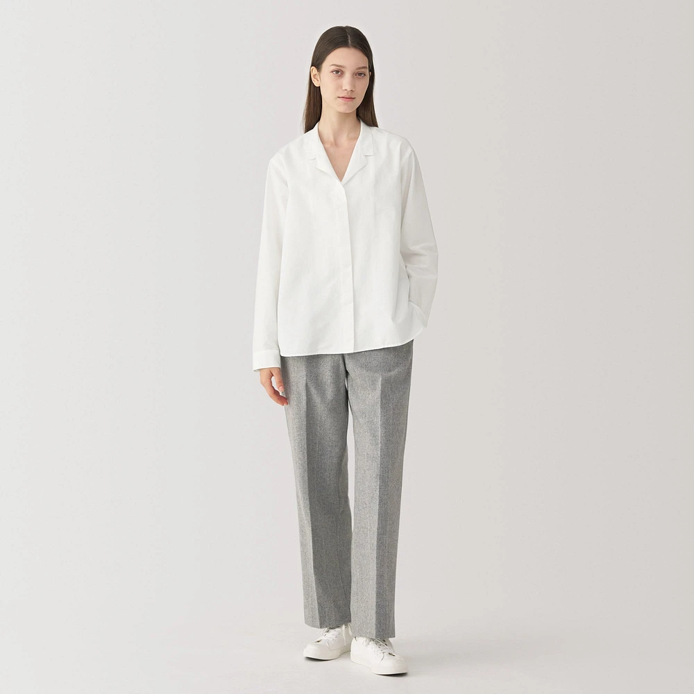 Labo Women's Silk Blend Open Collar Shirt