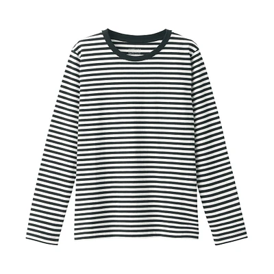 Women's Jersey Crew Neck Long Sleeve Striped T-Shirt