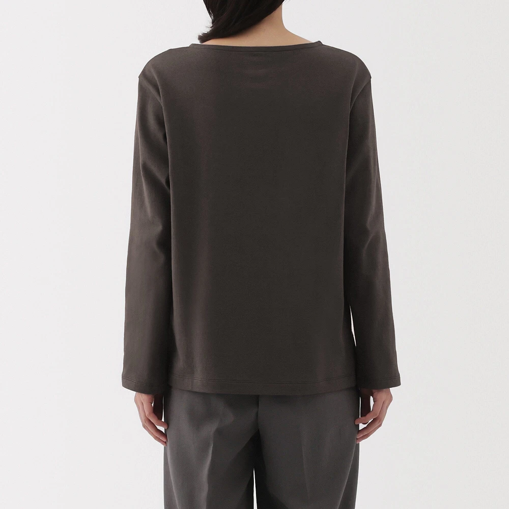 Women's Heavy Weight Boat Neck Long Sleeve T-Shirt