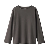 Women's Heavy Weight Boat Neck Long Sleeve T-Shirt