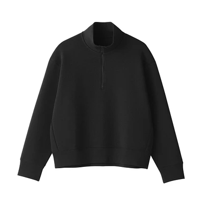 Women's Double Knitted Half Zip Sweatshirt