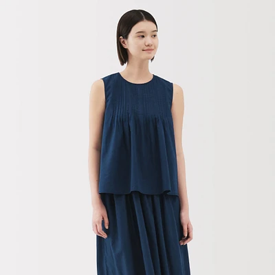 Women's Cotton Voile Sleeveless Blouse