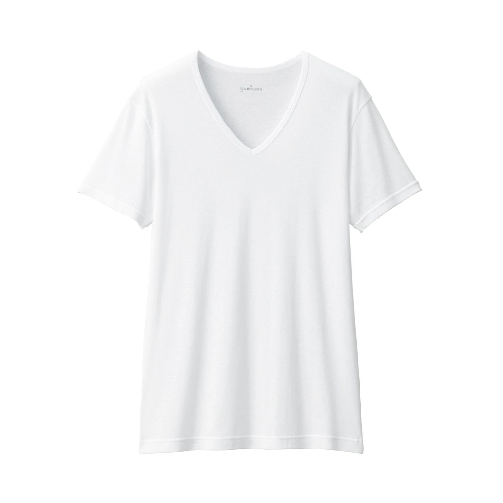 Men's Moisture-Wicking Cotton V-Neck Short Sleeve T-Shirt