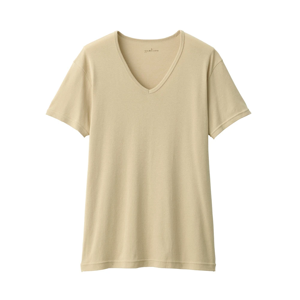 Men's Moisture-Wicking Cotton V-Neck Short Sleeve T-Shirt