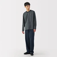 Men's Jersey Crew Neck Long Sleeve Striped T-Shirt