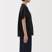Women's Kapok Blend Double Gauze Short Sleeve Blouse