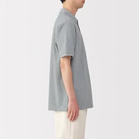 Men's Washed Pique Short Sleeve Polo Shirt