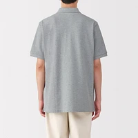 Men's Washed Pique Short Sleeve Polo Shirt